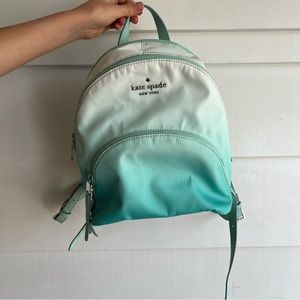 Kate Spade “Karissa” Fiji Green Ombré Nylon Medium Backpack
